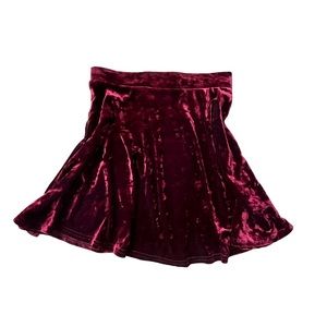 Topshop size 2 velvet skirt